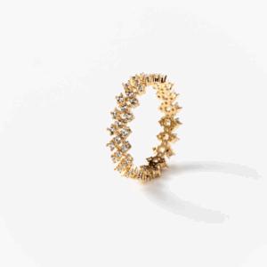 Bague flacons de neige plaquée or 24 carats CHOGAN
