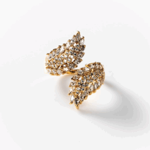Bague ailes de lumière plaquée or 24 carats CHOGAN