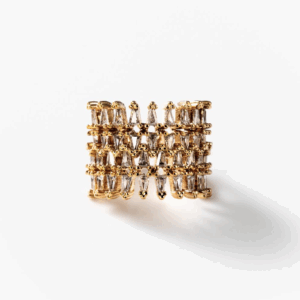 Bague barrière de corail plaquée or 24 carats CHOGAN