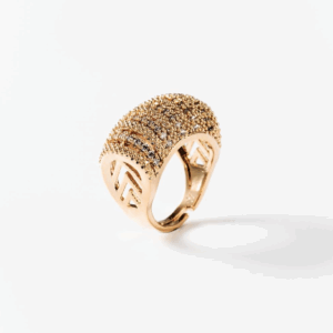 Bague pavé déco plaquée or 24 carats CHOGAN