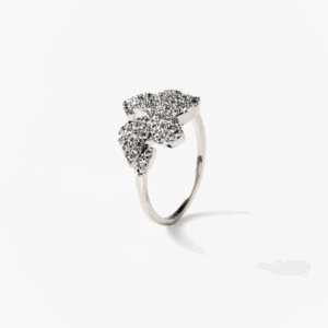 Bague Flower ring en métal rhodié CHOGAN
