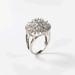 Bague Marguerite en métal rhodié CHOGAN