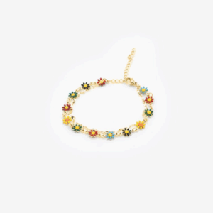 Bracelet « Rainbow Daisies» plaqué or 18 carats CHOGAN