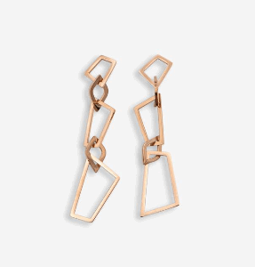Boucles d’oreilles « Geometric » plaquées en or rose CHOGAN